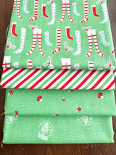 Green Christmas FQ bundle of 4